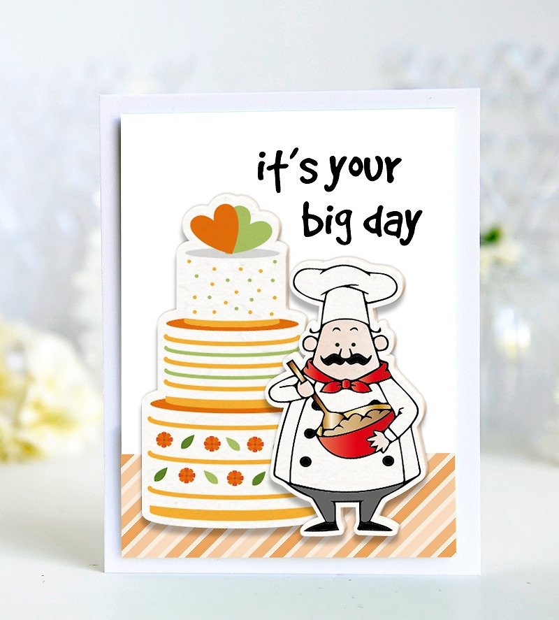3 It's your big day / marriage greeting cards or birthday cards / card handmade English - Cards & Postcards - Paper Multicolor
