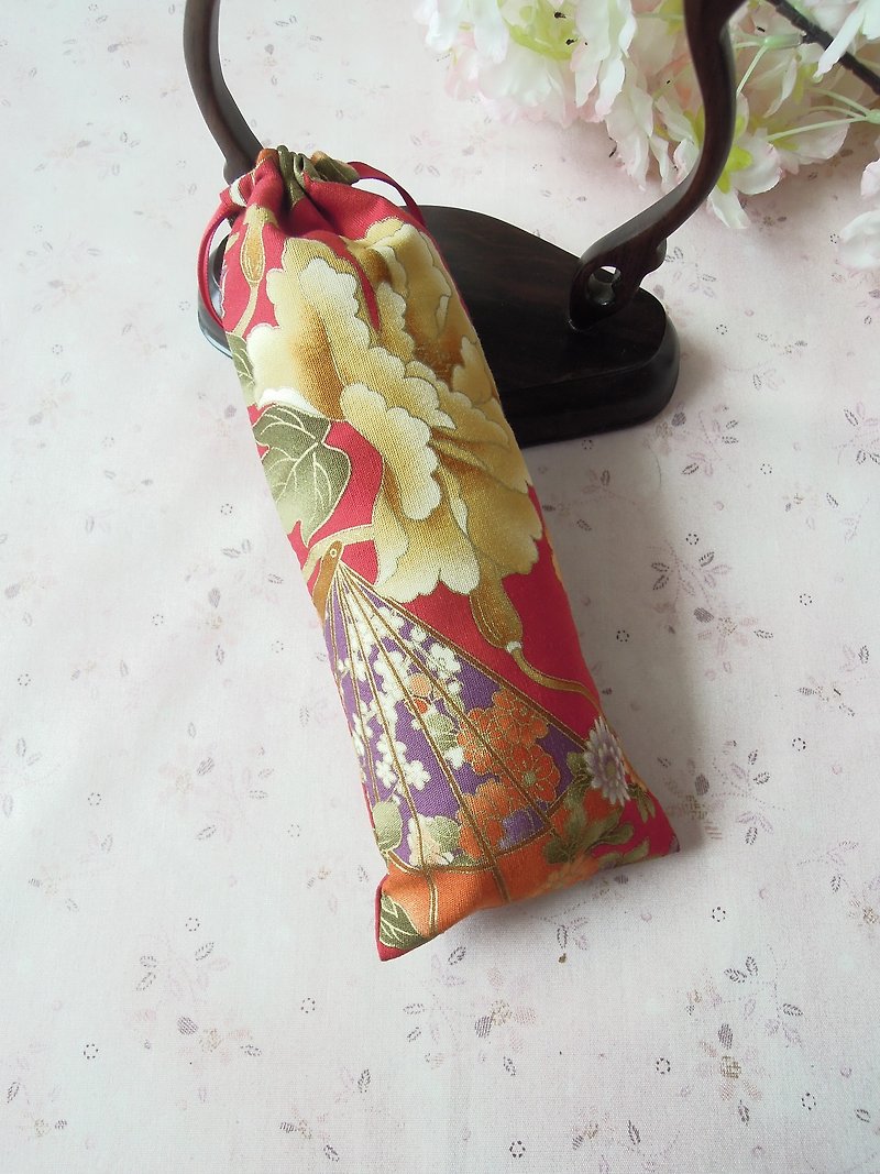 "Tuanyun Pavilion" red bottom and wind flower hairpin pouch storage bag - Hair Accessories - Other Materials 