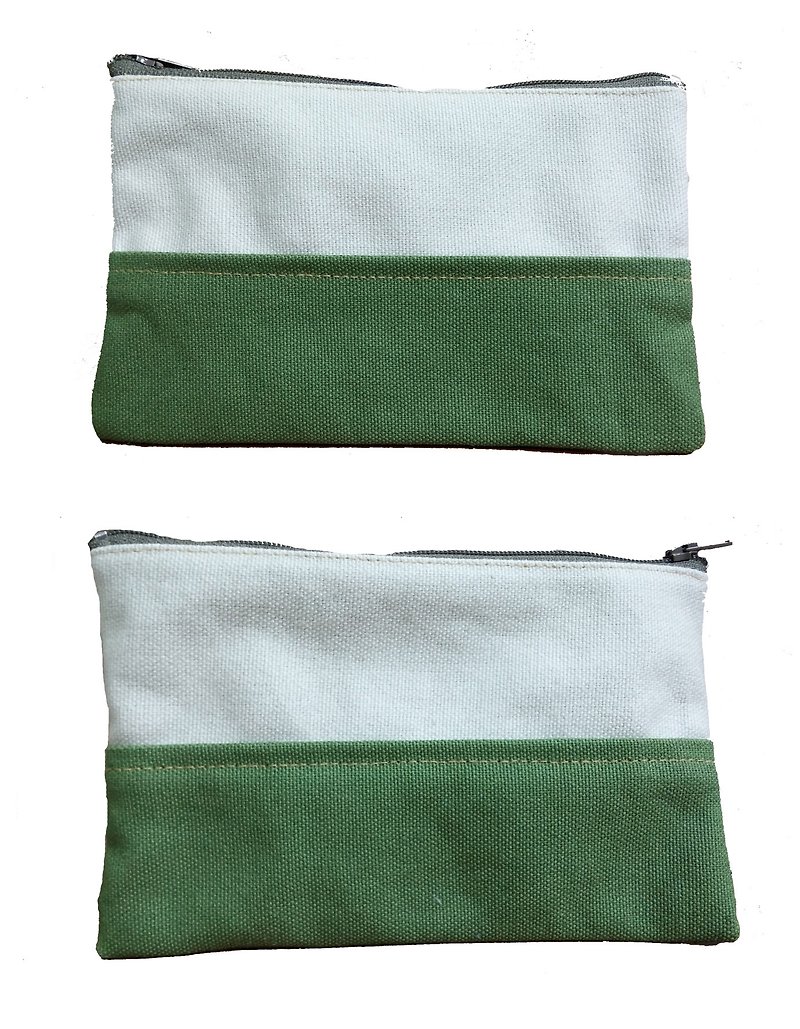 小草皮鉛筆盒 - 化妝袋/收納袋 - 其他材質 綠色