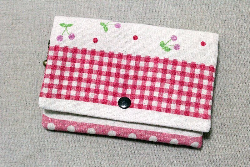 Multilevel purse - pink cherry strawberry - Coin Purses - Other Materials Multicolor
