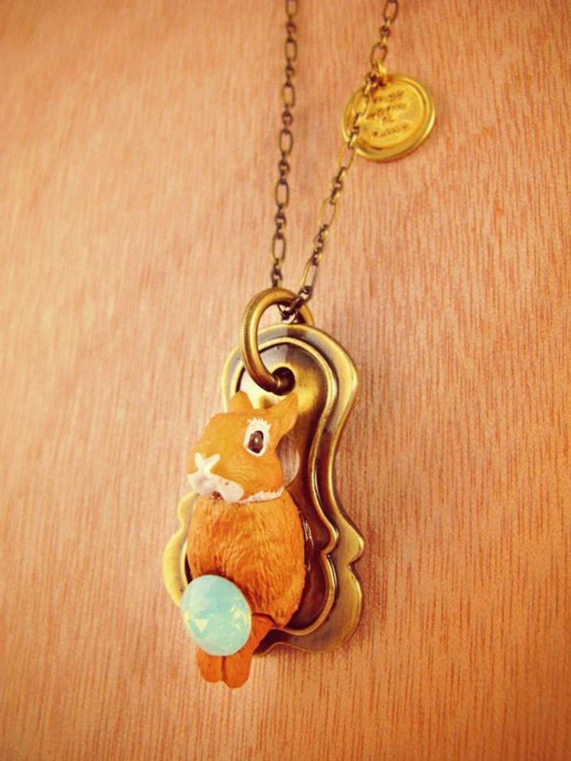 Mr. Short-eared rabbit - Dopey (Dopey) < Pinocchio * necklace > - Necklaces - Other Metals Orange