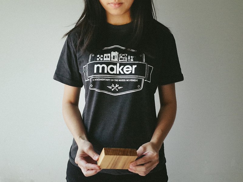 [Maker out of print T-shirt - the last chance to collect] - เสื้อฮู้ด - ผ้าฝ้าย/ผ้าลินิน สีดำ