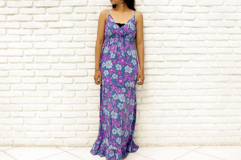 Summer Flower Garden dress <Purple> - One Piece Dresses - Other Materials Purple