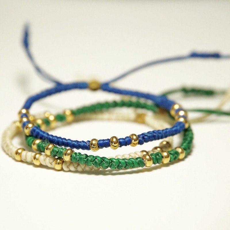 ITS-843 [Weaving Series / Wax Line C] Lucky Bracelet. 20 colors optional. - Bracelets - Waterproof Material 