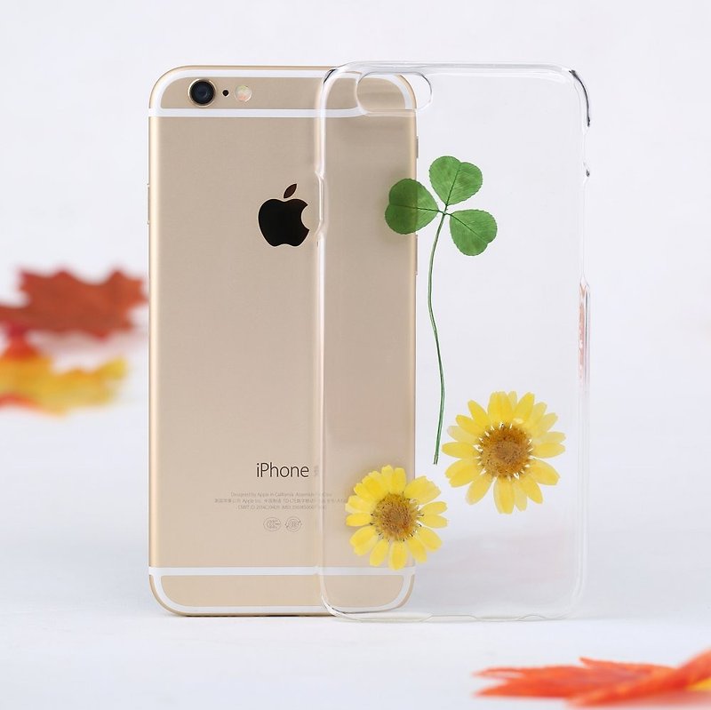 iPhone Case 手機殼 Samsung押花手機保護殼 iPhone手機套Flower iPhone Case Clear Samsung Case - 手機殼/手機套 - 植物．花 多色