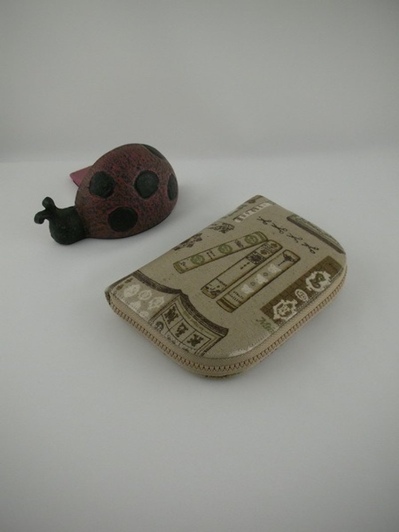 bagme 書卷防水布-短夾/錢包/零錢包 - 銀包 - 防水材質 卡其色