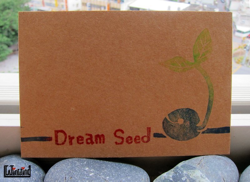 Dream Seeds-Hand-engraved chapter kraft paper postcard - Cards & Postcards - Paper 