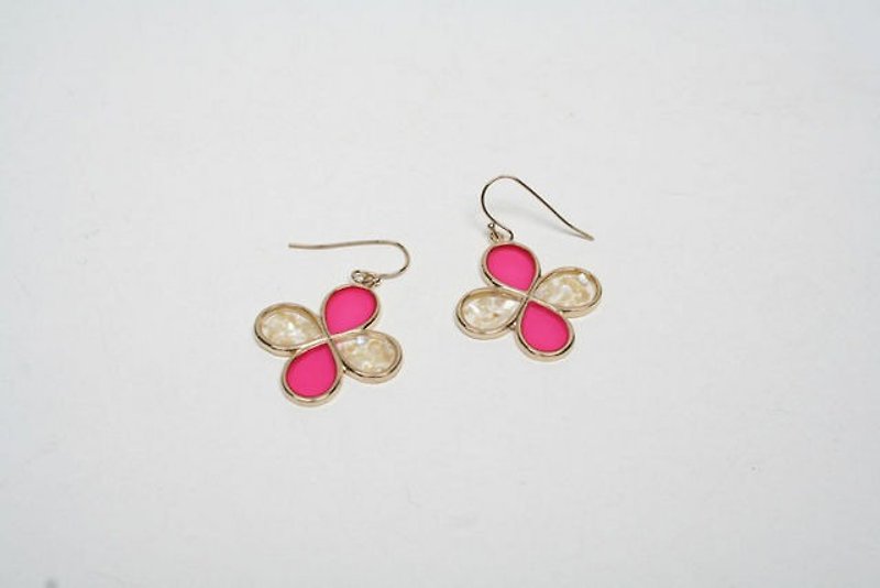 #Japanese Jewelry JewCas Fuchsia Earrings / JC1964 - Earrings & Clip-ons - Other Metals 