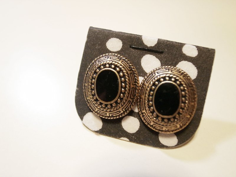 Black Man Gyro earring - Earrings & Clip-ons - Other Materials Black