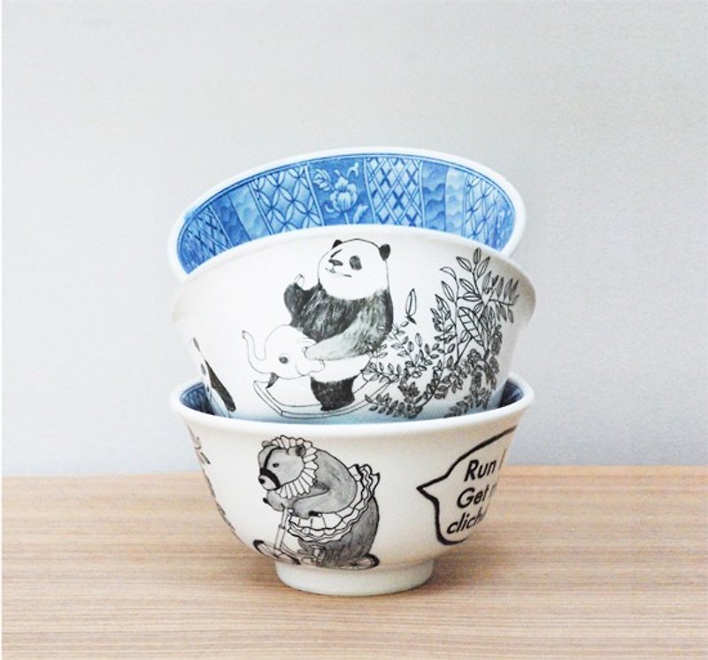 <The Most Beautiful Now> Series Soup Bowl / Hey! Bear run (single piece) bowl - Bowls - Other Materials 