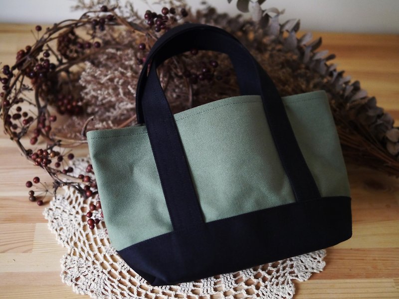 Classic tote bag Ssize olive x black -olive green x black- - Handbags & Totes - Other Materials Green
