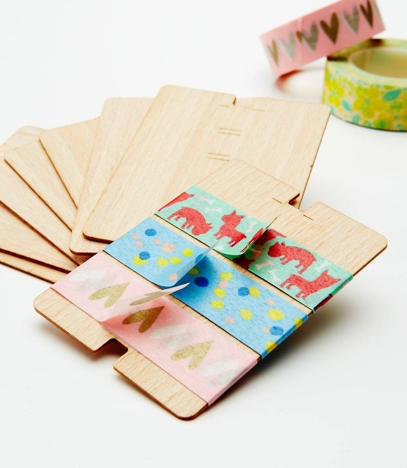 Paper tape logs packing pieces - Washi Tape - Wood Brown