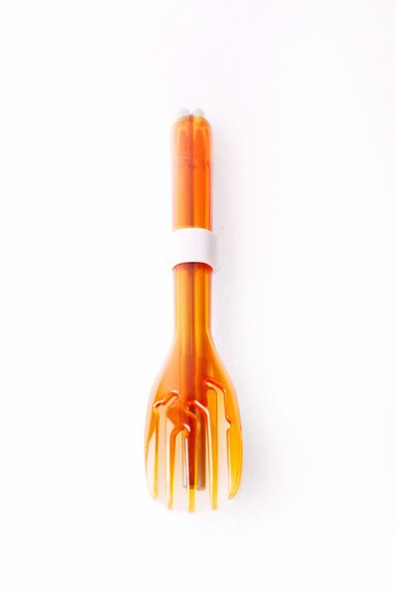 dipper攜帶型環保餐具(鈦金屬-橘白色) - その他 - 金属 