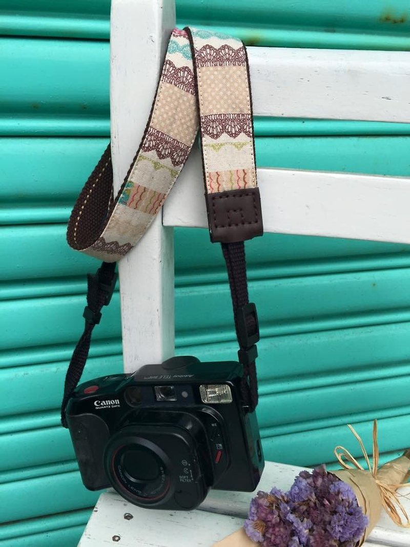 ﹝ Clare cloth hand-made Japanese paper tape ﹞ style camera strap - ที่ใส่บัตรคล้องคอ - วัสดุอื่นๆ สึชมพู