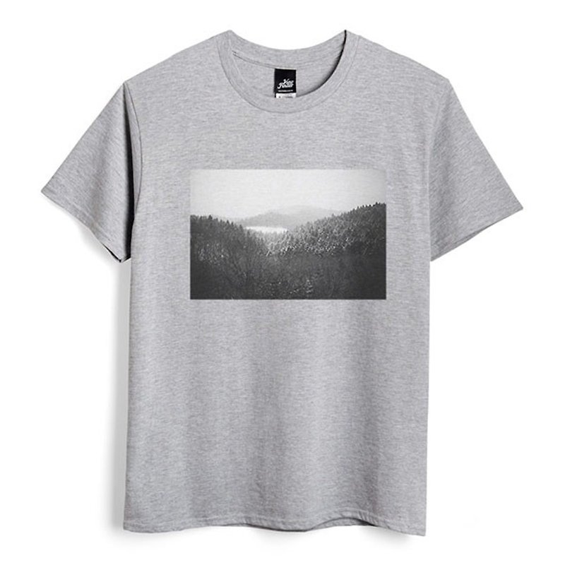Forest - deep Linen ash - neutral T-shirt - Men's T-Shirts & Tops - Cotton & Hemp Gray