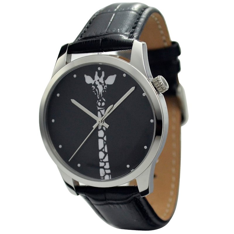 Giraffe Watch (Black and White)-Big Size-Free Shipping Worldwide - Women's Watches - Other Metals Gray
