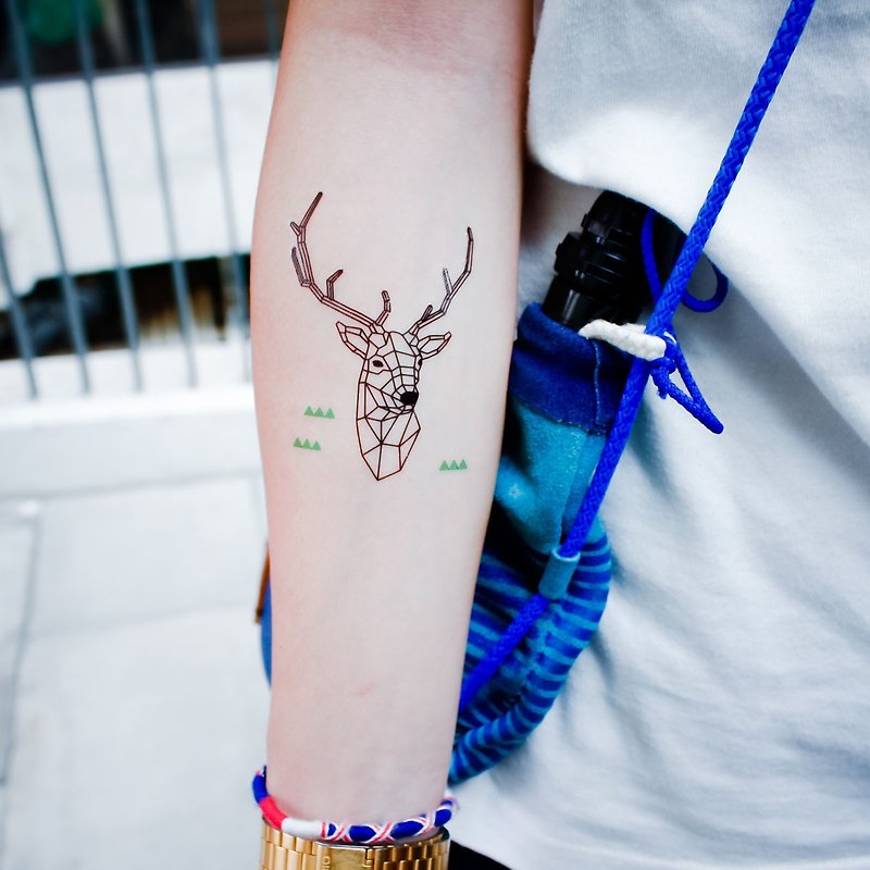 刺青紋身貼紙 - 幾何動物 結構主義 Surprise Tattoos - 紋身貼紙/刺青貼紙 - 紙 多色