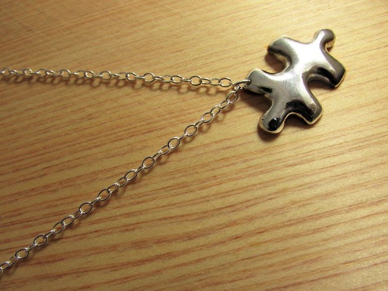 puzzle necklace | mittag jewelry - สร้อยคอ - เงิน สีเงิน