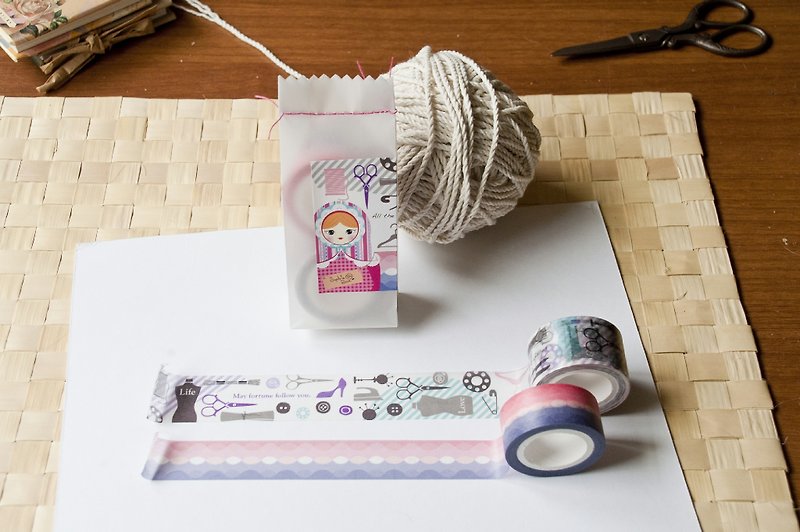 Washi Paper Tape /Rose dressmaker - Washi Tape - Paper Pink