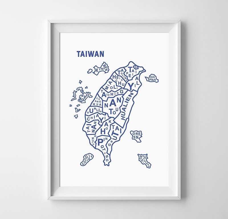TAIWAN 可客製化 掛畫 海報 - 壁貼/牆壁裝飾 - 紙 