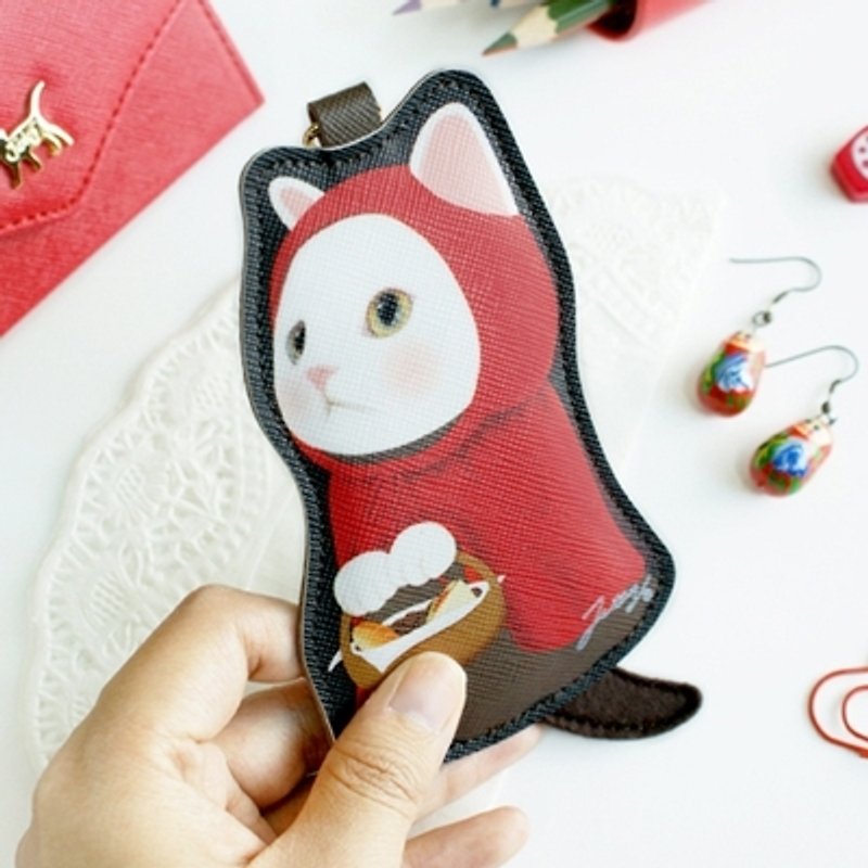 JETOY, Choo choo sweet cat doll keychain purse _Red hood (J1406901) - ที่ห้อยกุญแจ - หนังแท้ หลากหลายสี