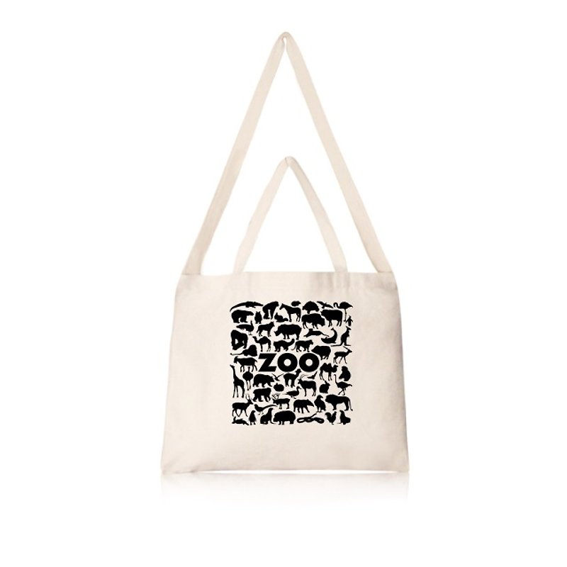 Zoo horizontal canvas bag - Messenger Bags & Sling Bags - Other Materials 