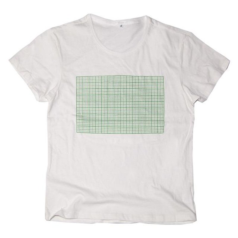 方眼紙おもしろTシャツ　ユニセックスXS〜XLサイズ　Tcollector - 女 T 恤 - 棉．麻 白色