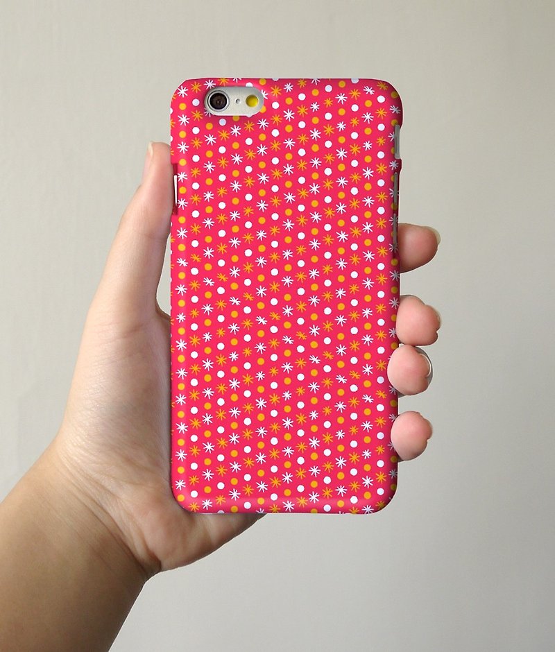 Flakes fancy pink polka dots 3D Full Wrap Phone Case, available for  iPhone 7, iPhone 7 Plus, iPhone 6s, iPhone 6s Plus, iPhone 5/5s, iPhone 5c, iPhone 4/4s, Samsung Galaxy S7, S7 Edge, S6 Edge Plus, S6, S6 Edge, S5 S4 S3  Samsung Galaxy Note 5, Note 4, No - อื่นๆ - พลาสติก 