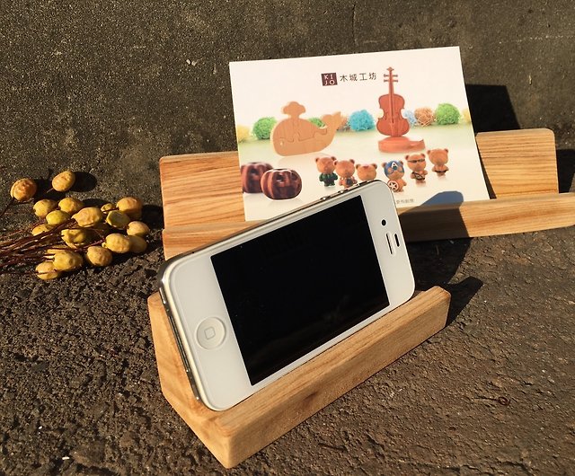 Ooit Plaats neutrale Log wooden mobile phone holder-(12cm)-single - Shop KIJO Studio - Phone  Stands & Dust Plugs - Pinkoi