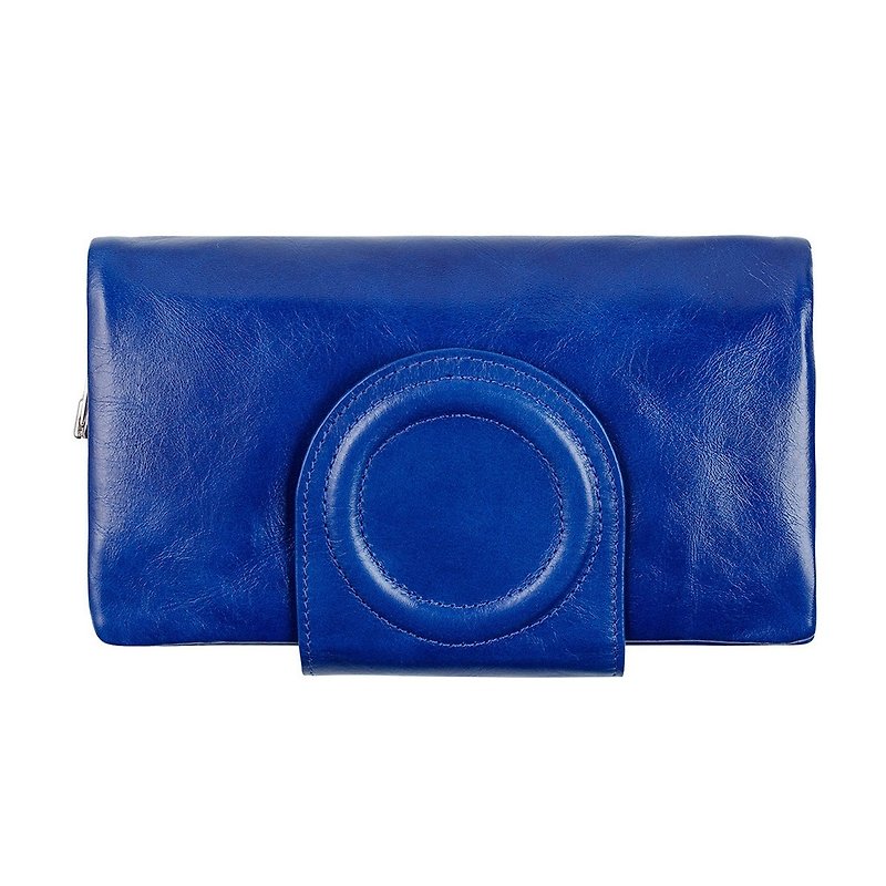 EVELYN Long Clip _Royal Blue / Royal Blue - Wallets - Genuine Leather Blue