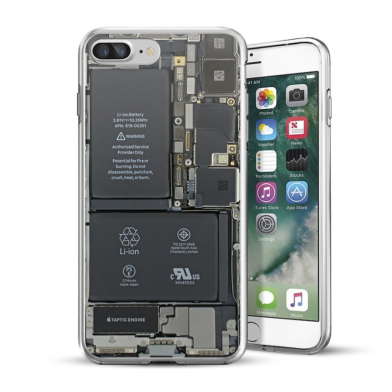AppleWork iPhone 6 / 6S / 7/8プラスオリジナル保護ケース -  X PSIP-302 - スマホケース - プラスチック レッド