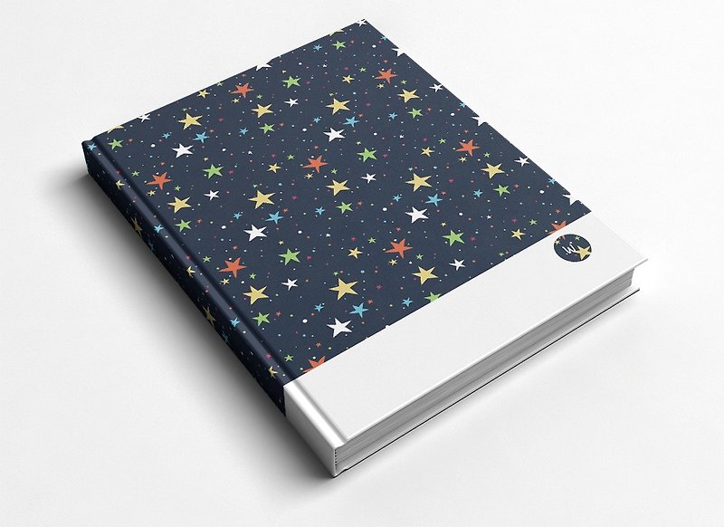 Rococo strawberry WELKIN hand-made_handmade book/notebook/handbook/diary-summer night starry sky - Notebooks & Journals - Paper Gray