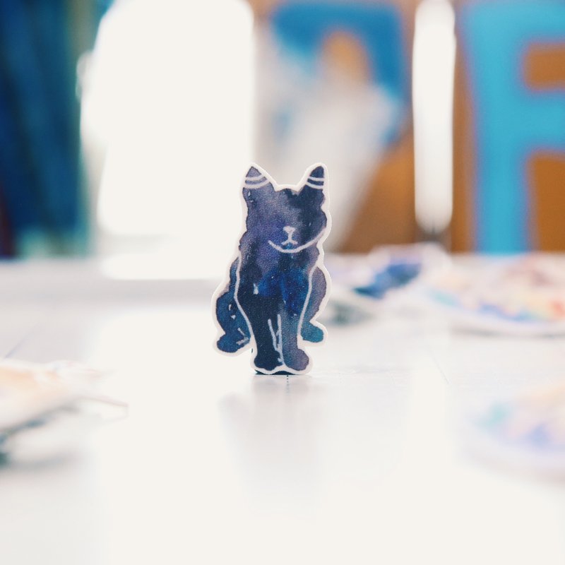 小徽章杭州認識的黑貓兄弟 - 胸針 - 其他材質 黑色