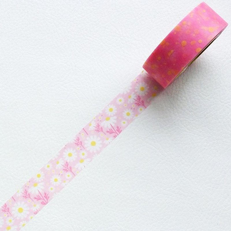 NICHIBAN Petit Joie Mending Tape tape [Daisy Blossoming of Maximo Oliveros (PJMD-15S018)] - Washi Tape - Other Materials Pink