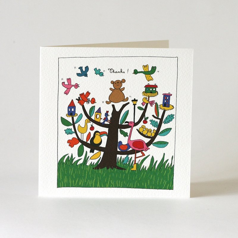 あなたのカードの木に感謝 - カード・はがき - 紙 多色