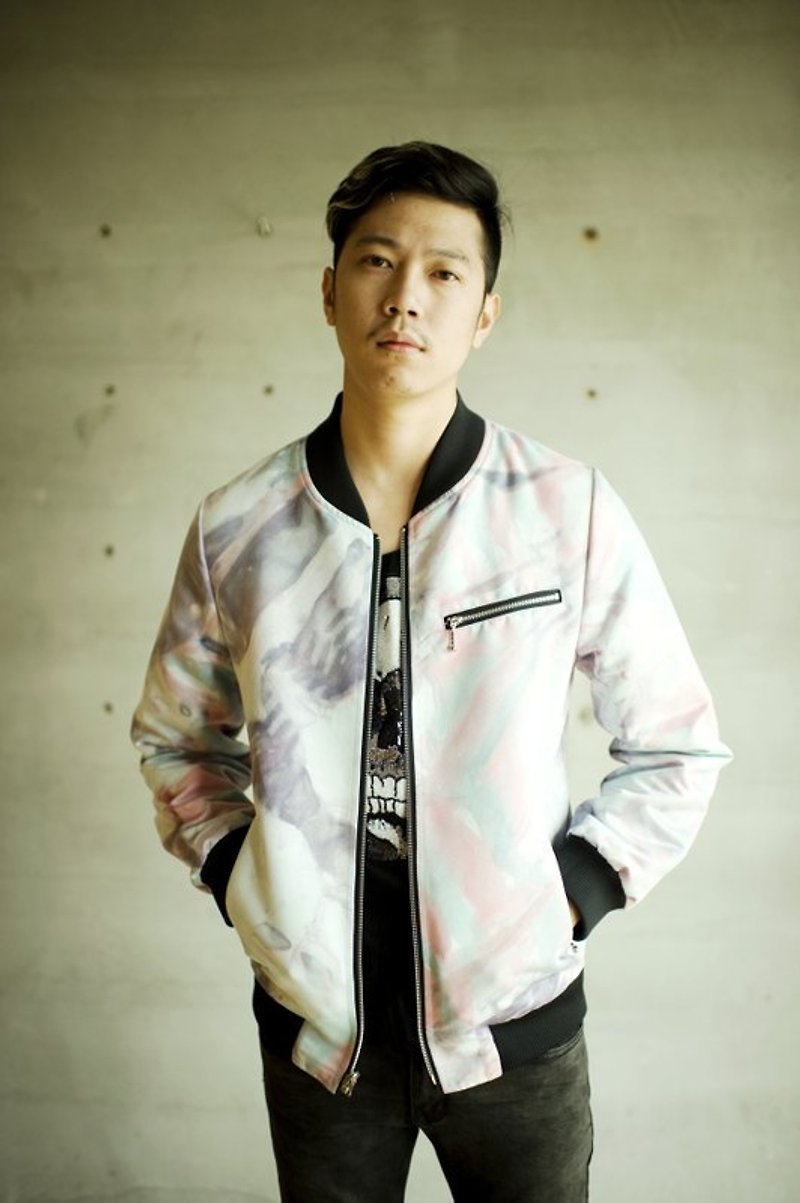 Machismo- tie dye Fangji velvet jacket to wear double-sided - เสื้อแจ็คเก็ต - วัสดุอื่นๆ หลากหลายสี