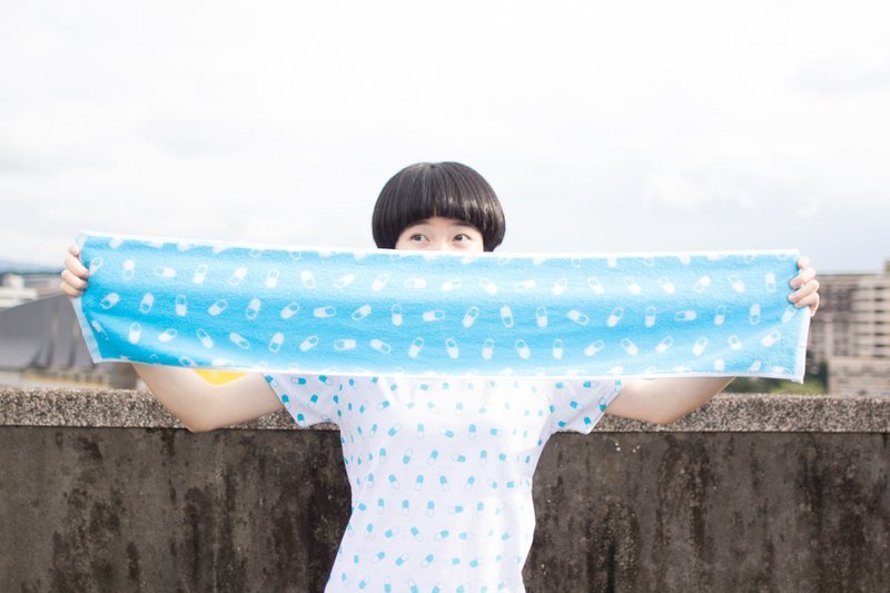 Summer Games / MDMA / cotton towel - Other - Cotton & Hemp Blue