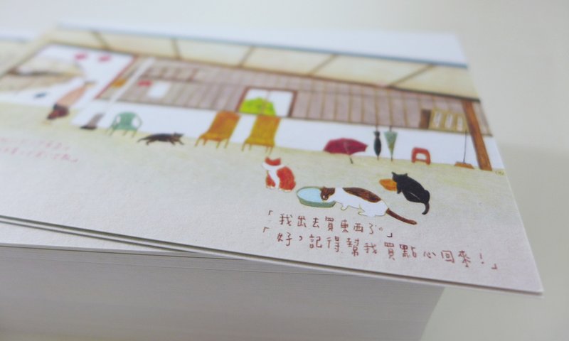 貓村系列-貓奶奶 - 卡片/明信片 - 其他材質 卡其色