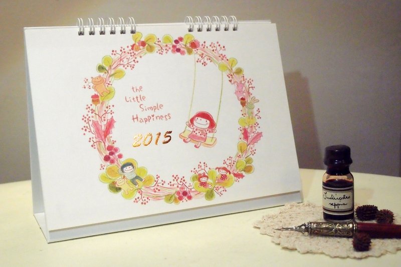 [Simple little happy days 2015 desk calendar] the Little Simple Happiness * 2015 Calendar - ปฏิทิน - กระดาษ หลากหลายสี