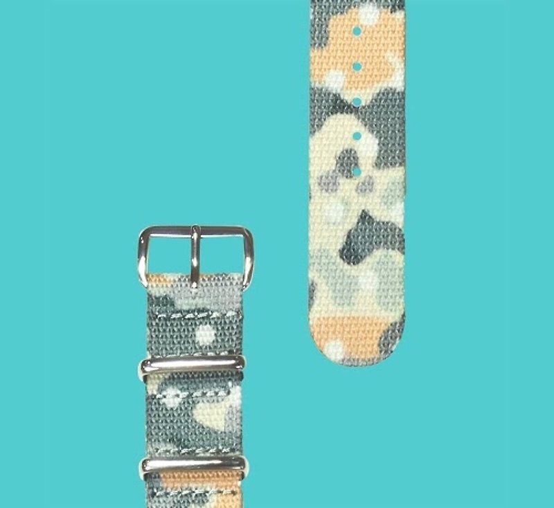 HYPERGRAND - WOODLAND CAMO NATO STRAP military strap (silver) - Women's Watches - Other Materials Multicolor