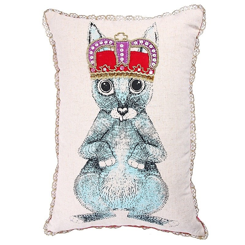 GINGER │ Denmark and Thailand design - two Wonderland rabbit pillow cushions - Pillows & Cushions - Cotton & Hemp 