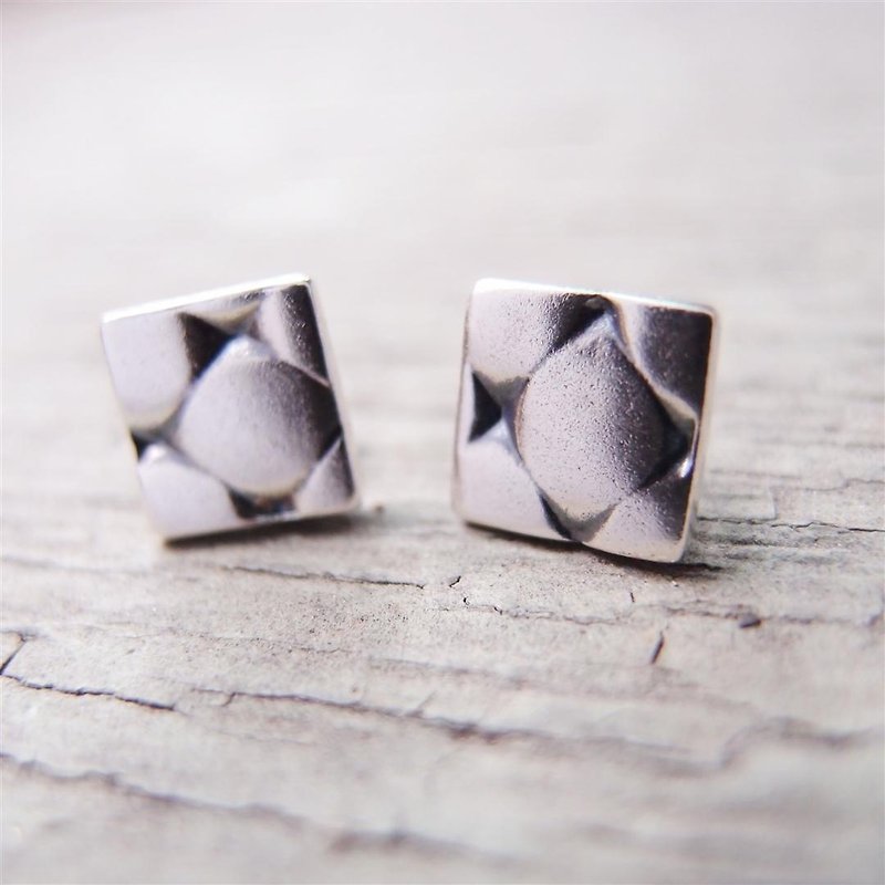 Several series of silver earrings 3 - ต่างหู - โลหะ สีเงิน