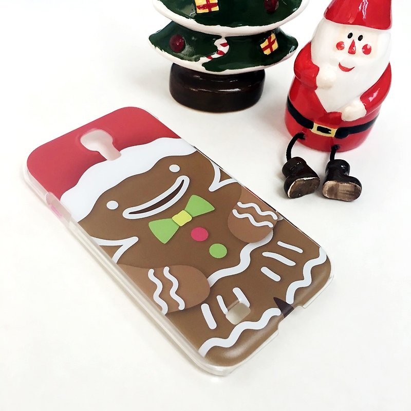 クリスマス シリーズ -ブラウンジンジャーブレッド プリント ソフト/ハード ケース iPhone X、iPhone 8、iPhone 8 Plus、iPhone 7 ケース、iPhone 7 Plus ケース、iPhone 6/6S、iPhone 6/6S Plus、Samsung Galaxy Note 7 ケース、Note 5 ケース、S7エッジケース、S7ケース - スマホケース - プラスチック 