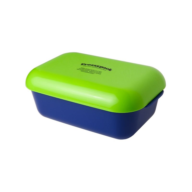 瑞典Frozzypack 保鮮餐盒-快樂系列/草綠-藍/單一尺寸 - 便當盒/食物袋 - 塑膠 多色