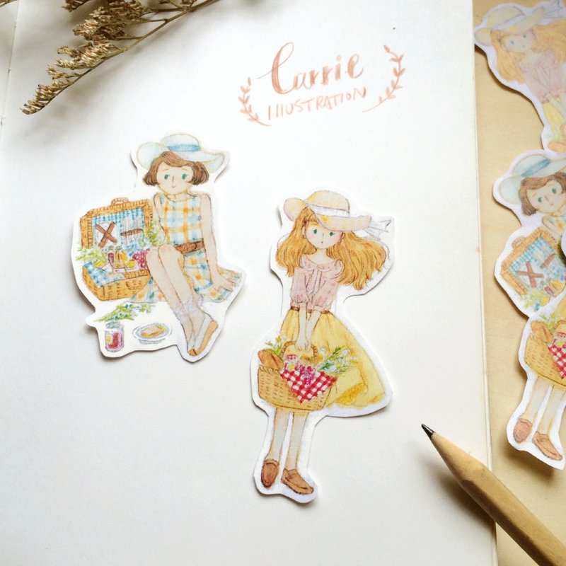 / Stickers / picnic girl group / - Stickers - Paper Multicolor