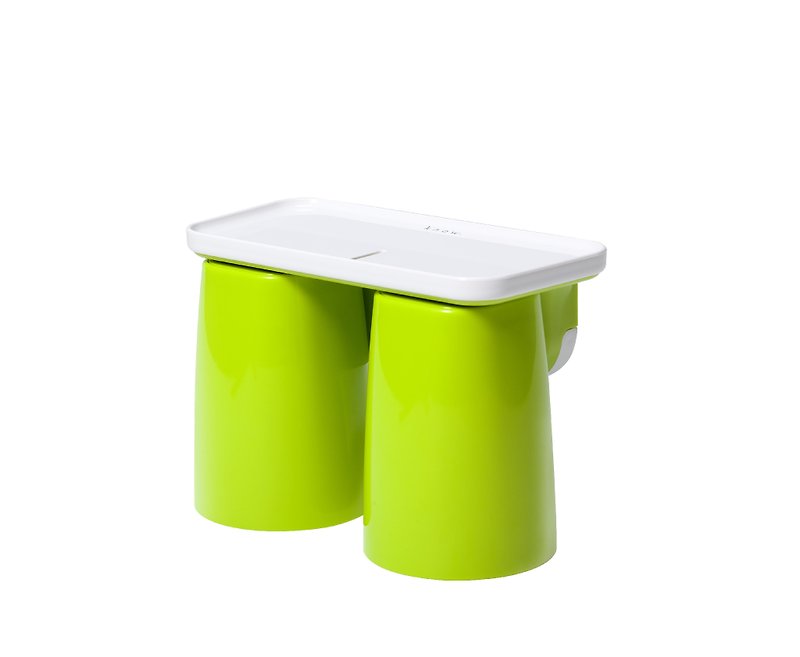 Brushing.Know+ Double Magnetic Suction Cup-Grassy Green - อุปกรณ์ห้องน้ำ - พลาสติก สีเขียว