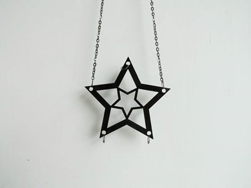 Gemini black necklace new civilization - the Cosmos series - Necklaces - Acrylic Black