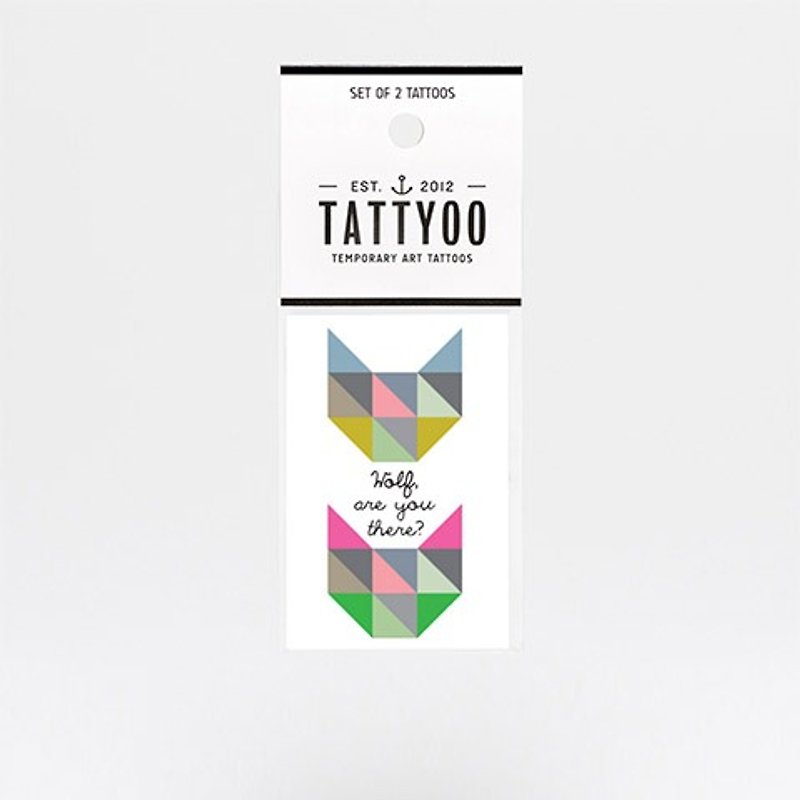 THE WOLF 刺青紋身貼紙 | TATTYOO - 紋身貼紙/刺青貼紙 - 紙 多色