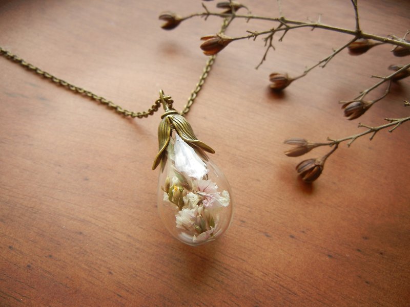 *coucoubird*flower cover glass ball necklace - bronze country style - Necklaces - Glass Multicolor