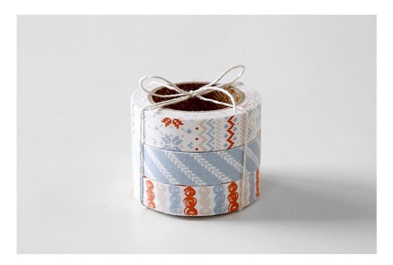 Nordic Dailylike fabric tape cloth tape (c into) 38-Knit, E2D54142 - มาสกิ้งเทป - วัสดุอื่นๆ หลากหลายสี